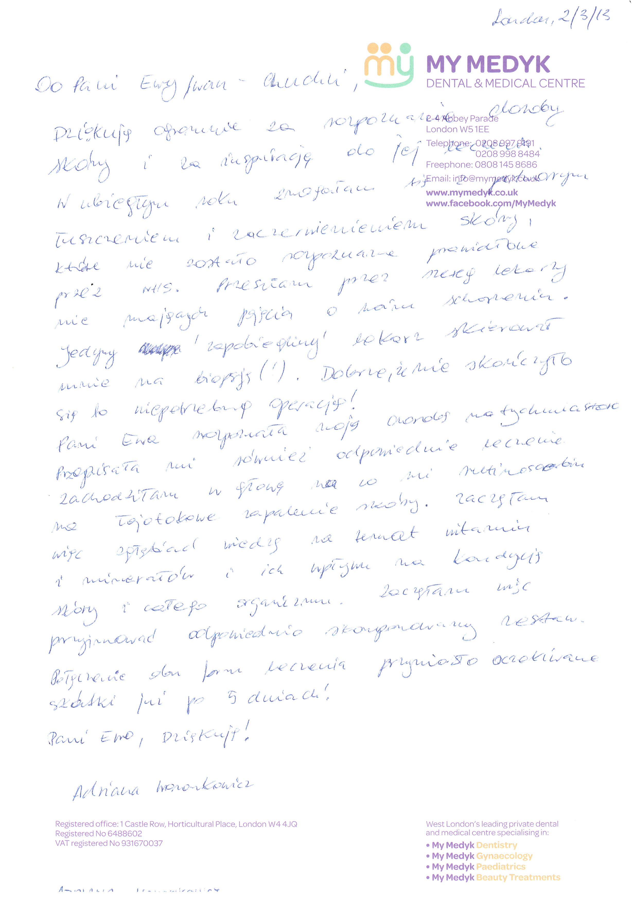 rekomendacje EWA IWAN-CHUCHLA MyMedyk