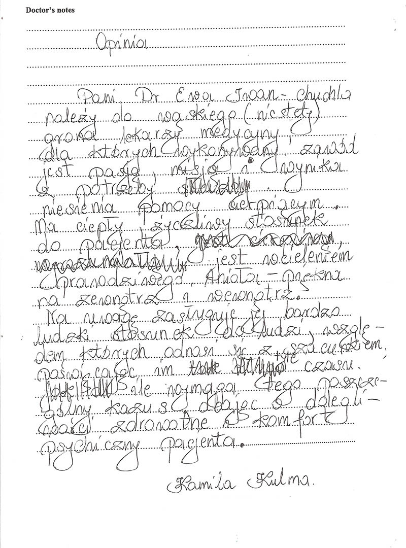 rekomendacje EWA IWAN-CHUCHLA MyMedyk