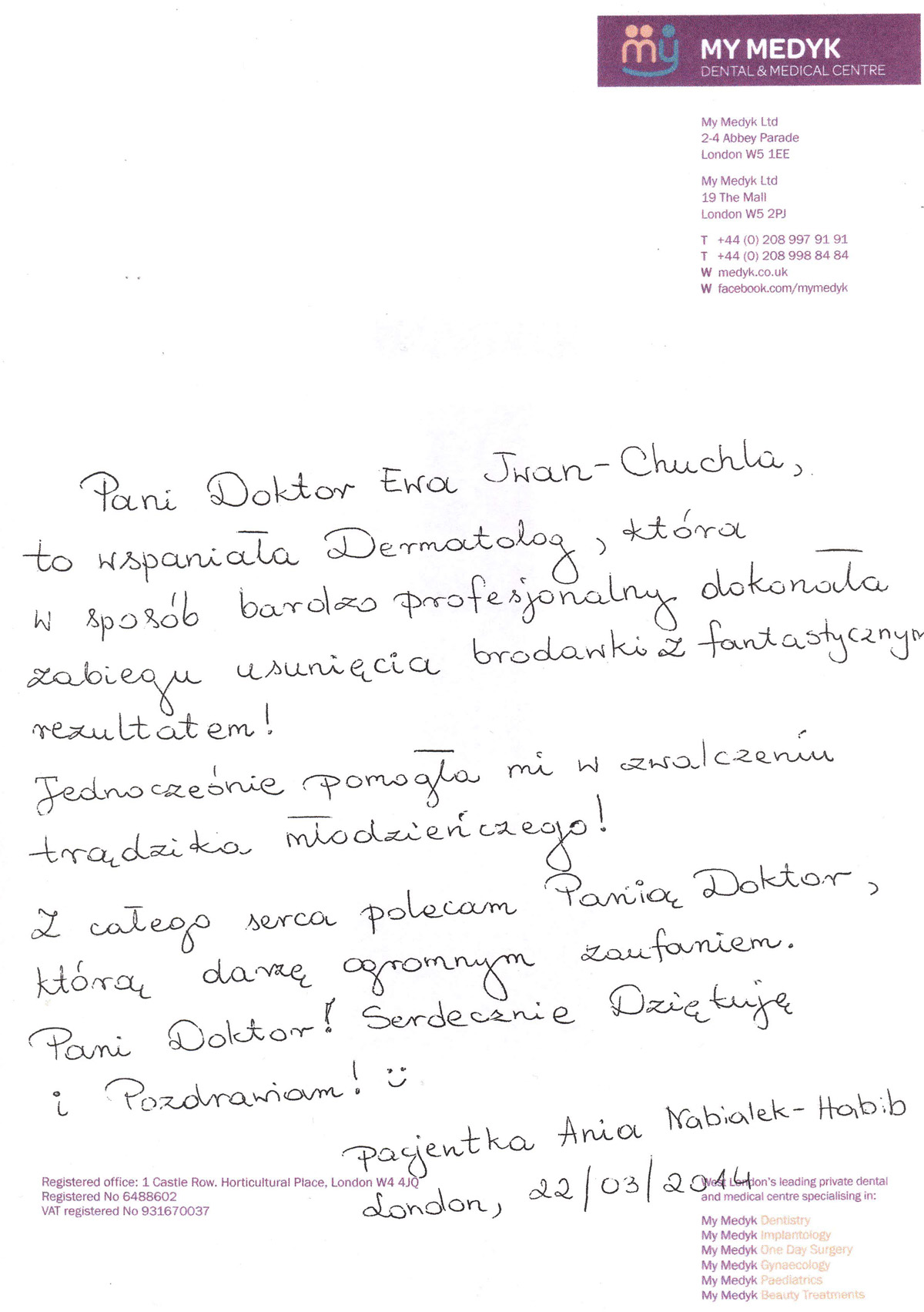 rekomendacje EWA IWAN-CHUCHLA MyMedyk