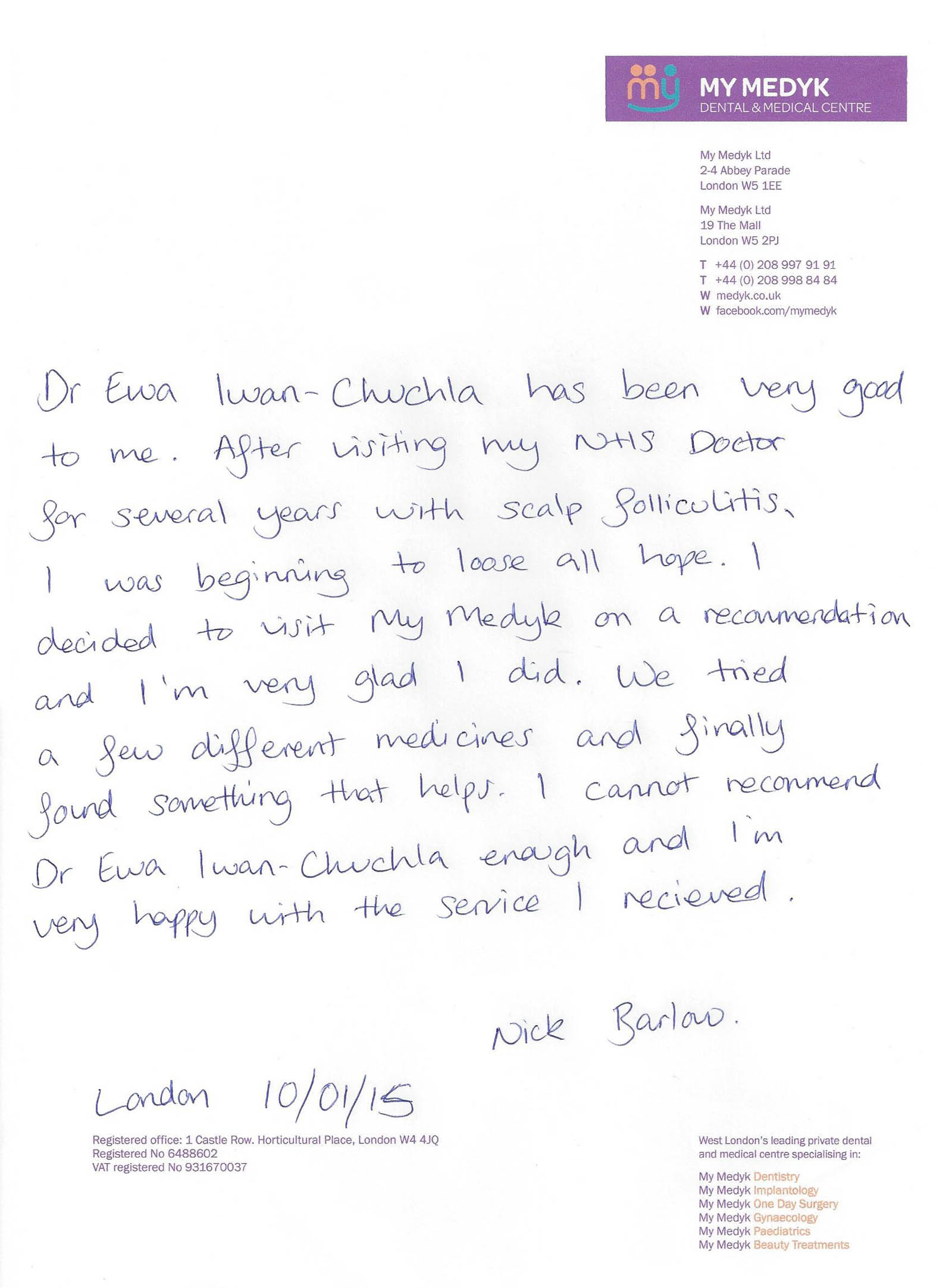 rekomendacje EWA IWAN-CHUCHLA MyMedyk