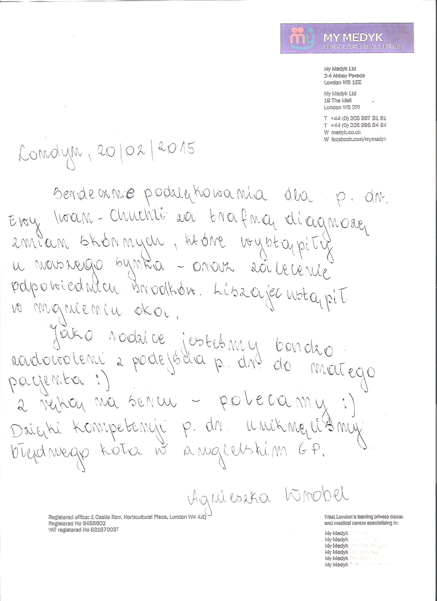 rekomendacje EWA IWAN-CHUCHLA MyMedyk