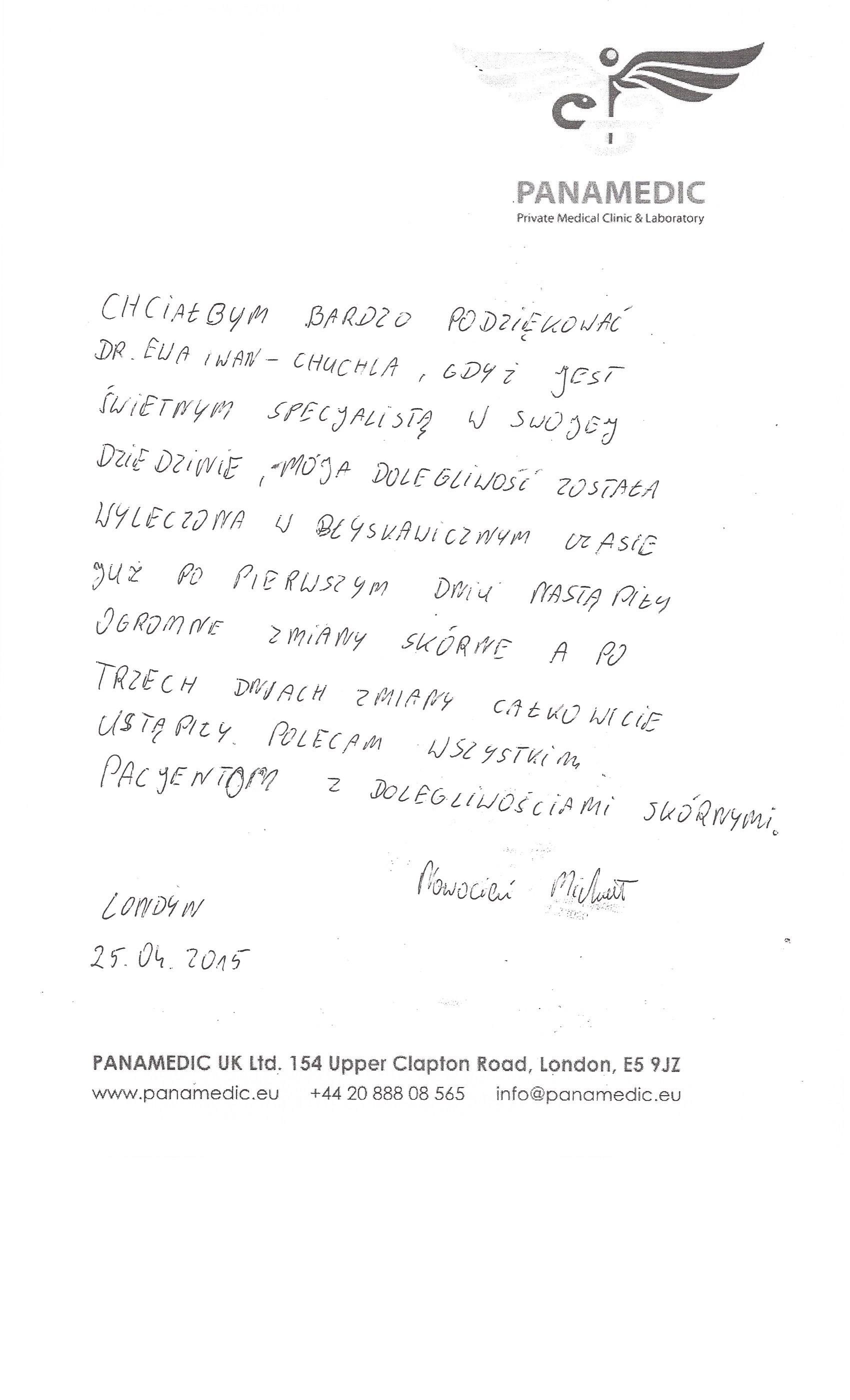 rekomendacje EWA IWAN-CHUCHLA MyMedyk