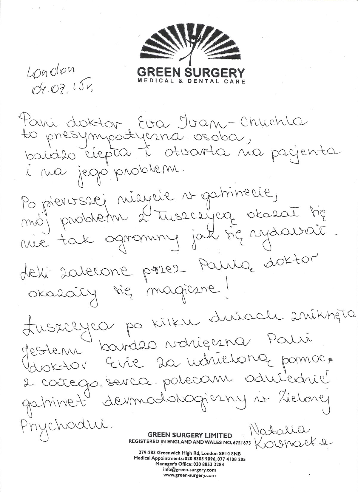 rekomendacje EWA IWAN-CHUCHLA MyMedyk