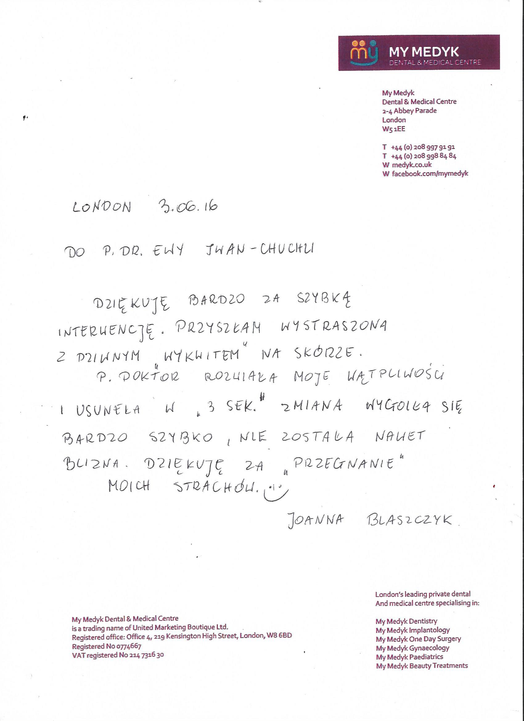 rekomendacje EWA IWAN-CHUCHLA MyMedyk